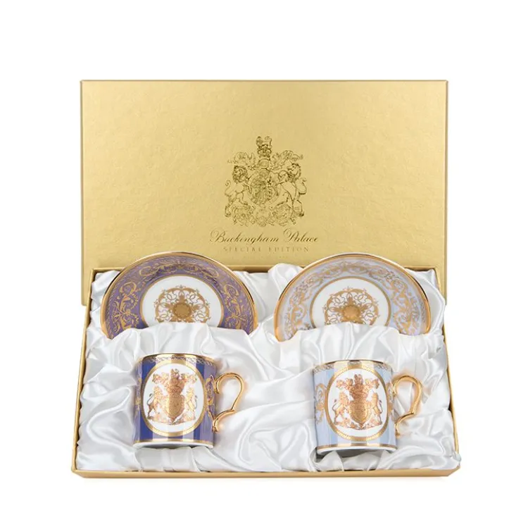 Special Edition Lustre Purple And Blue Coffee Cup And Saucer*Royal Collection Shop Discount